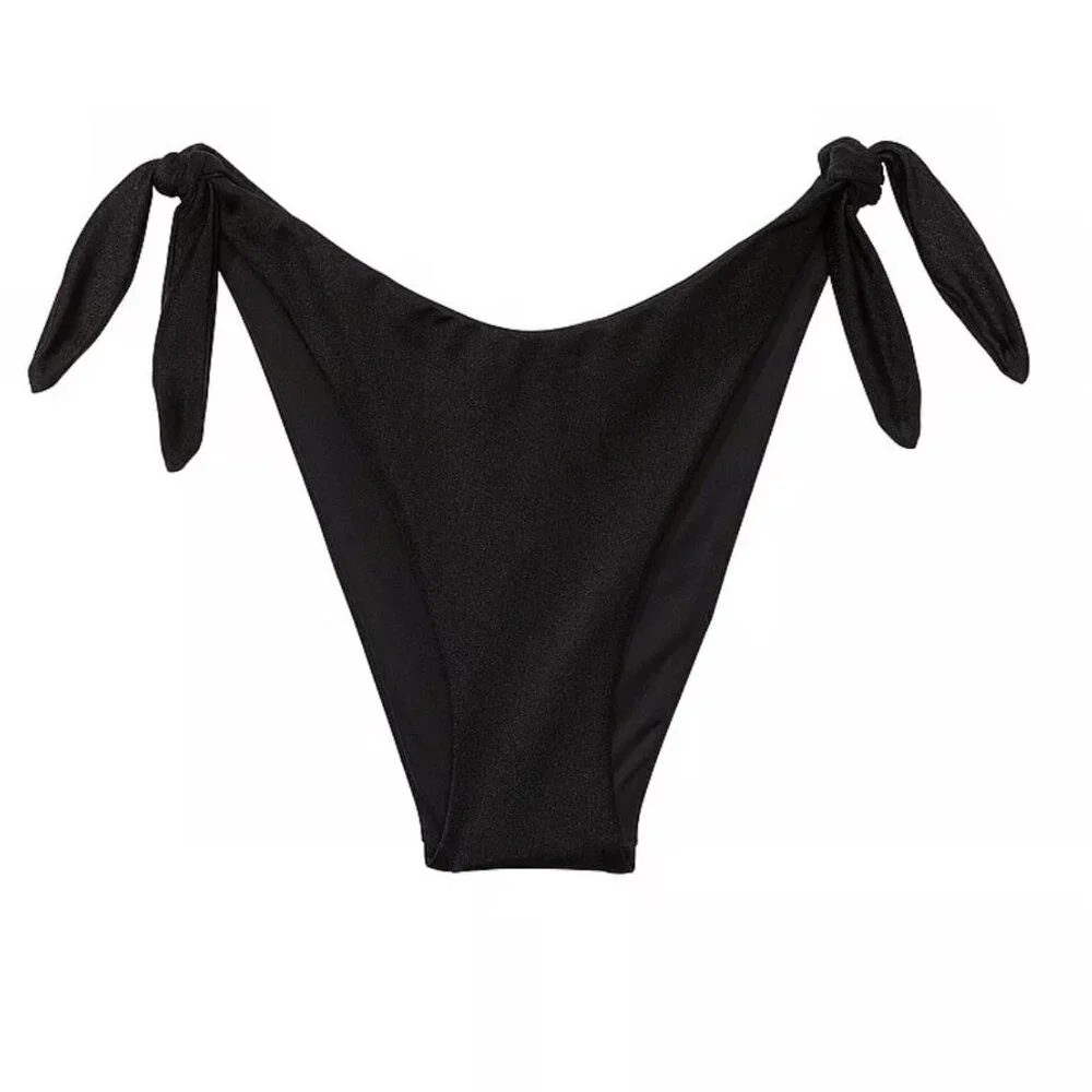 Victoria secret Black Side-Tie Bikini Bottom brazillian ‎ Swimwear For Women